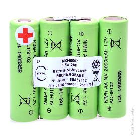 Batterie Nimh 4x AA NX 4S1P ST1 4.8V 2000mAh S photo du produit