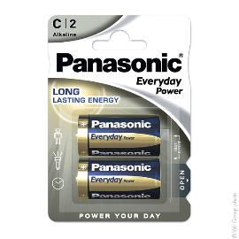 Pile alcaline blister x2 Panasonic Everyday Power LR14 - C 1.5V 9.36Ah photo du produit